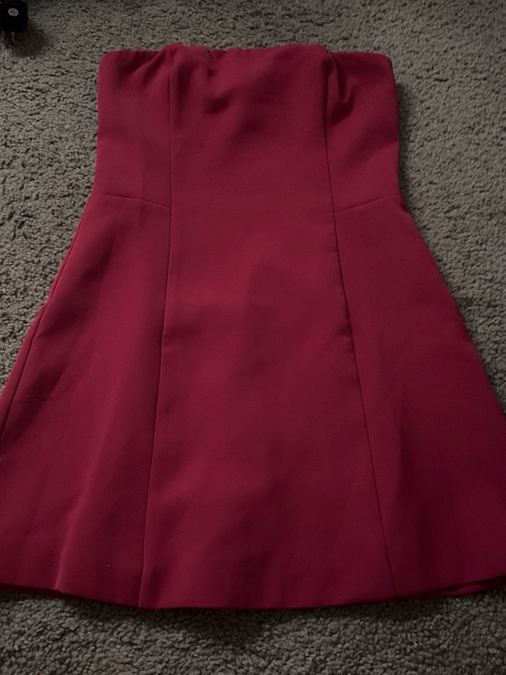 Peppermayo Strapless Mini Dress in Fuchsia Pink